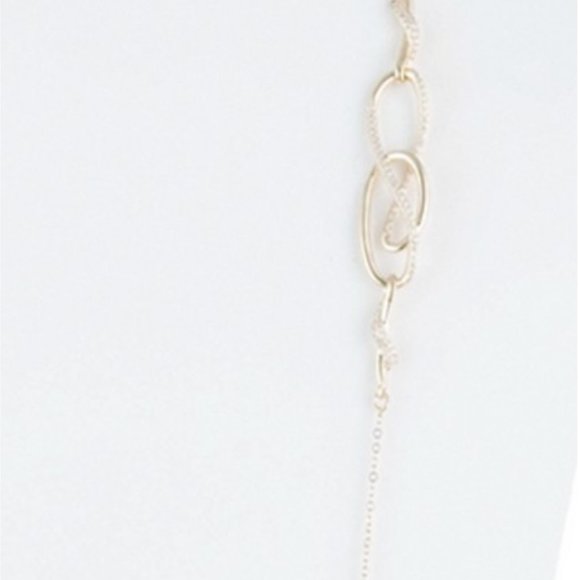 Carolee White Gold-Tone Pavé 36" Station Necklace - Picture 3 of 8